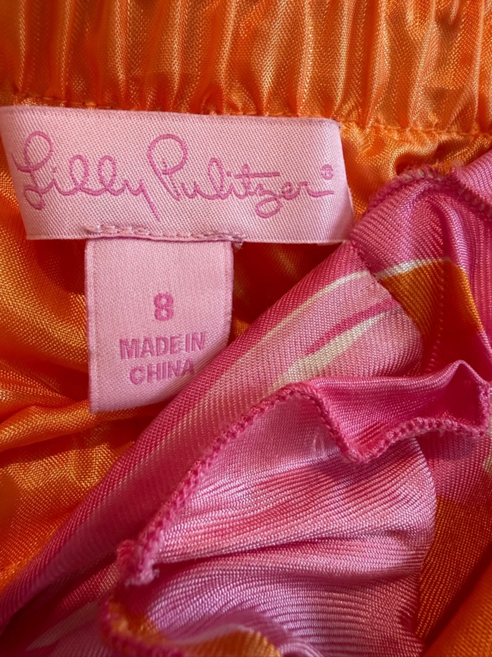 Lilly Pulitzer Tiernan Silk Hotty Pink Fan Dance Flamingo Strapless Dress - 8 - Picture 3 of 8